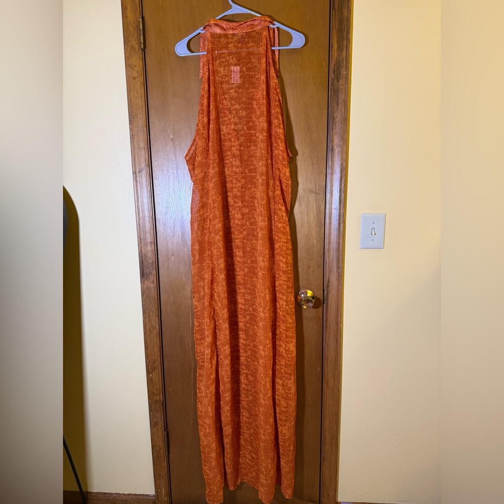 PrettyLittleThing Croc Print Chiffon Maxi Dress - Picture 10 of 10